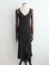 John Galliano Fall 1996 'Babymaker' Runway Black Silk Beaded Dress