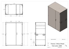 PREMIUM TACK LOCKER FOR 4 SADDLES, 7 HOOKS WITH 3 SHELVES - LOCKABLE
