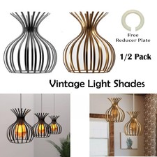 Ceiling Light Shade Geometric Pendant Lampshade Lamp Industrial Cage Vintage LED