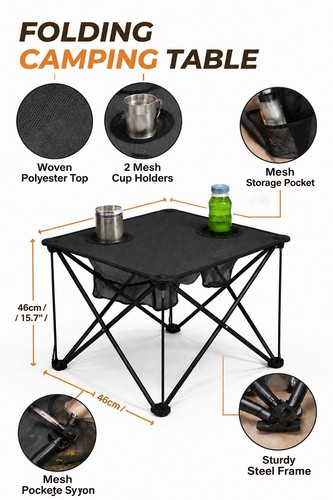 Folding camping table - camping, portable