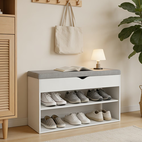 Shoe storage bench with - shoe,