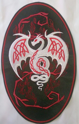 Faux leather embroidered with - leather,