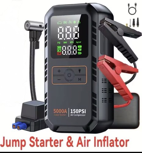 Heavy duty 5000a jump starter - jump,