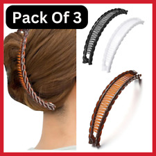 Large Banana Hair Clip Tort Twisted Long Fish Clip Comb Grip Women Long Hair UK