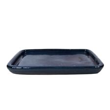 Blue Rectangle Bonsai Drip Tray | 160x120 | Glazed Ceramic Drip Tray