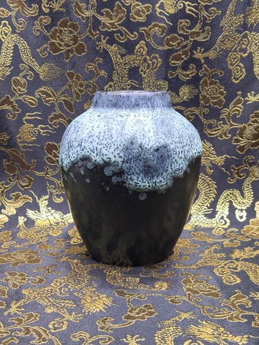 Vintage german blue vase - vintage,