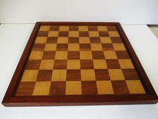 ANTIQUE- VINTAGE CHESS BOARD JAQUES STYLE SIZE 16" with SQUARES OF 46mm