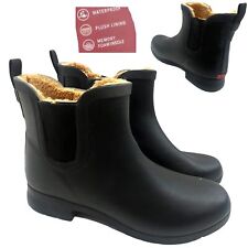 WOMENS LADIES WELLINGTON ANKLE WELLIES WATERPROOF WARM SNOW CHELSEA BOOTS SIZE
