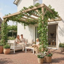 3x3M Lean To Wooden Pergola