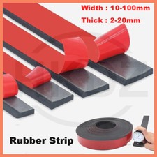 Self Adhesive Rubber Strip Pads Adhesive Backed Solid Seals Gasket Thick 2-15mm