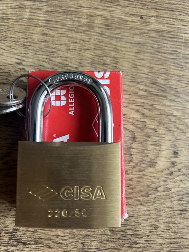 Cisa 220 brass padlock - brass, with