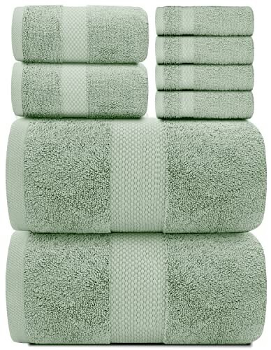 Luxury green bath - towel,