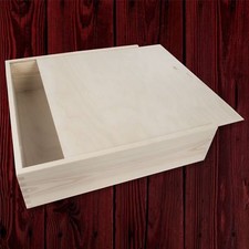 Plain Wooden Box with Sliding