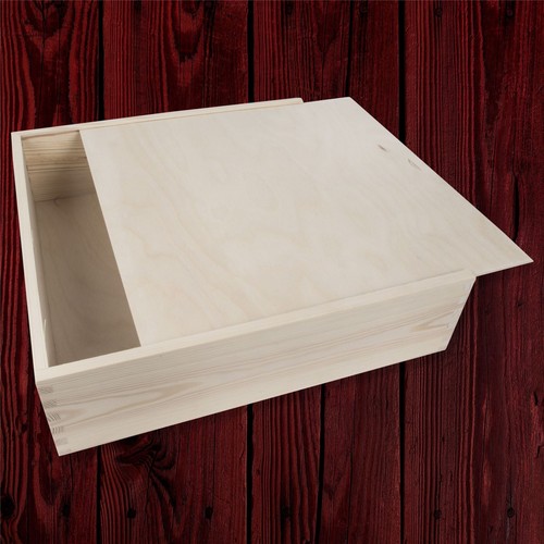 Plain wooden box with - box,