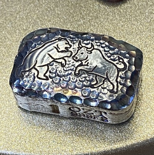 Hand poured 999 fine silver - .999,