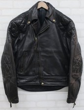 Vintage Langlitz Leathers Padded Colombia Leather Jacket Mens Brown Color