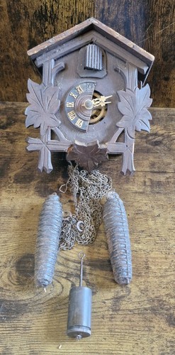 Antique wooden cookoo clock - wooden,