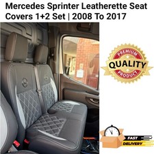 Leatherette Seat Covers For fit Mercedes Sprinter 1+2 Set | 2008 To 2017
