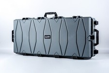 Double Rifle Case Egg Foamed Lined Hard Durable Gun Case Airline Approved GREY