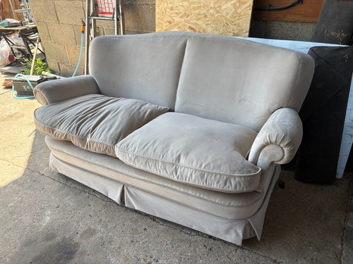 Beige seater sofa settee - sofa,