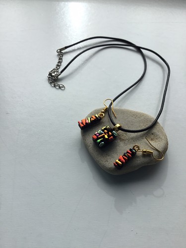 Handmade fused glass dichroic - handmade,
