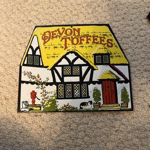 Vintage devon toffees enamel - vintage,