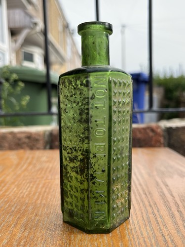 Victorian green glass hobnail - victorian,