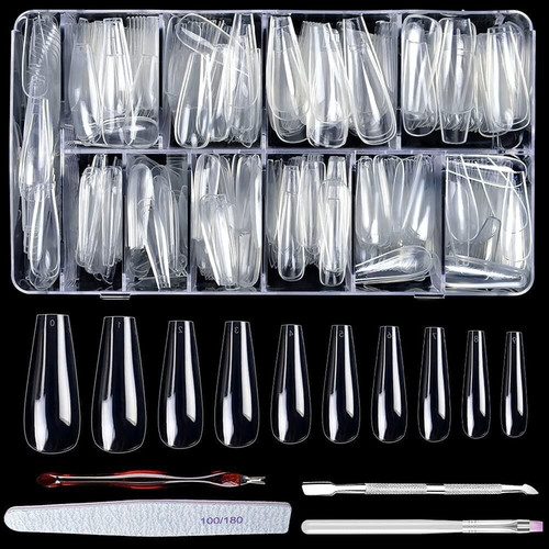 Coffin nail false tips with - nail,