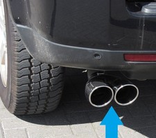 Twin exhaust tail pipe