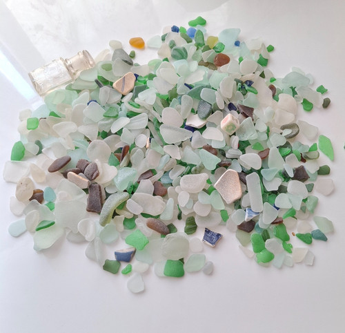 1kg sea glass job - glass, lot