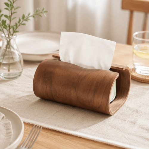 Wooden tissue box - wooden,