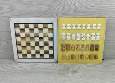 Marble Chess Set Vintage White