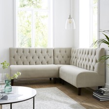 Modular Booth Seating 1.8m x 1.8m - in Linen Boutique Velvet