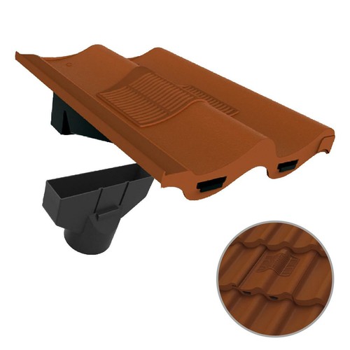 Terracotta double pantile roof - terracotta,