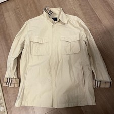 Burberry Vintage Trench Coat Ivory For Men US size M Authentic
