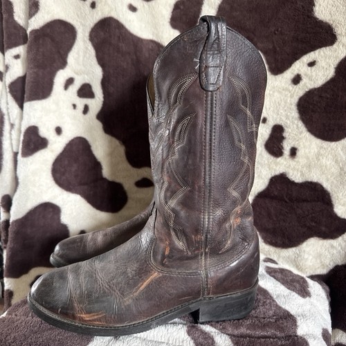 Vintage double brown - h, leather