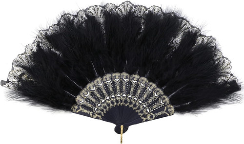 Embroidered flower marabou - embroidered,