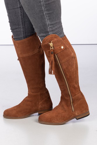 Ladies wide fit tall suede - ladies,