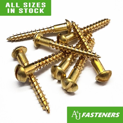 Solid brass slotted - solid, head