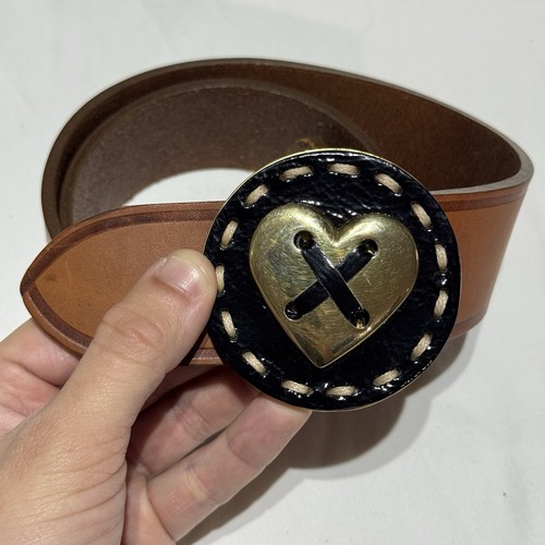 Moschino heart buckle black - moschino,