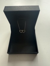H.Samuel Interlocking heart silver necklace 
