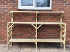 Wooden Greenhouse Staging shelving potting bench with display shelf 2 TIER