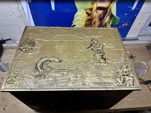 Brass shooting scene box ideal - box,