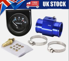 52mm Water Temperature Gauge 40-120℃ W/ 40mm Adaptor Joint Pipe Sensor For Car .