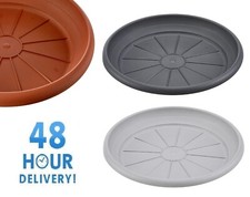 Round Black Plastic Plant Pot Saucers / Water Trays | Sizes Available 13cm-50cm