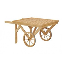 Wooden Retail Display Cart On Wheels