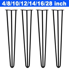 4 x Hairpin Legs / Hair Pin Legs Set for Furniture Bench Desk Table Metal Steel