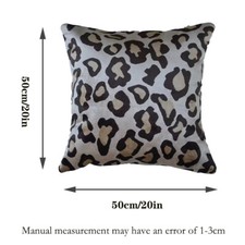 Faux Fur Leopard Print Cushion Cover Luxury Animal Print Pillow Case Chair Decor
