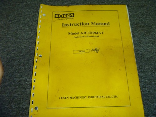 Cosen machinery 1010jay - cosen,