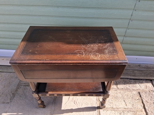 Vintage 1950s wood dark oak - wood,